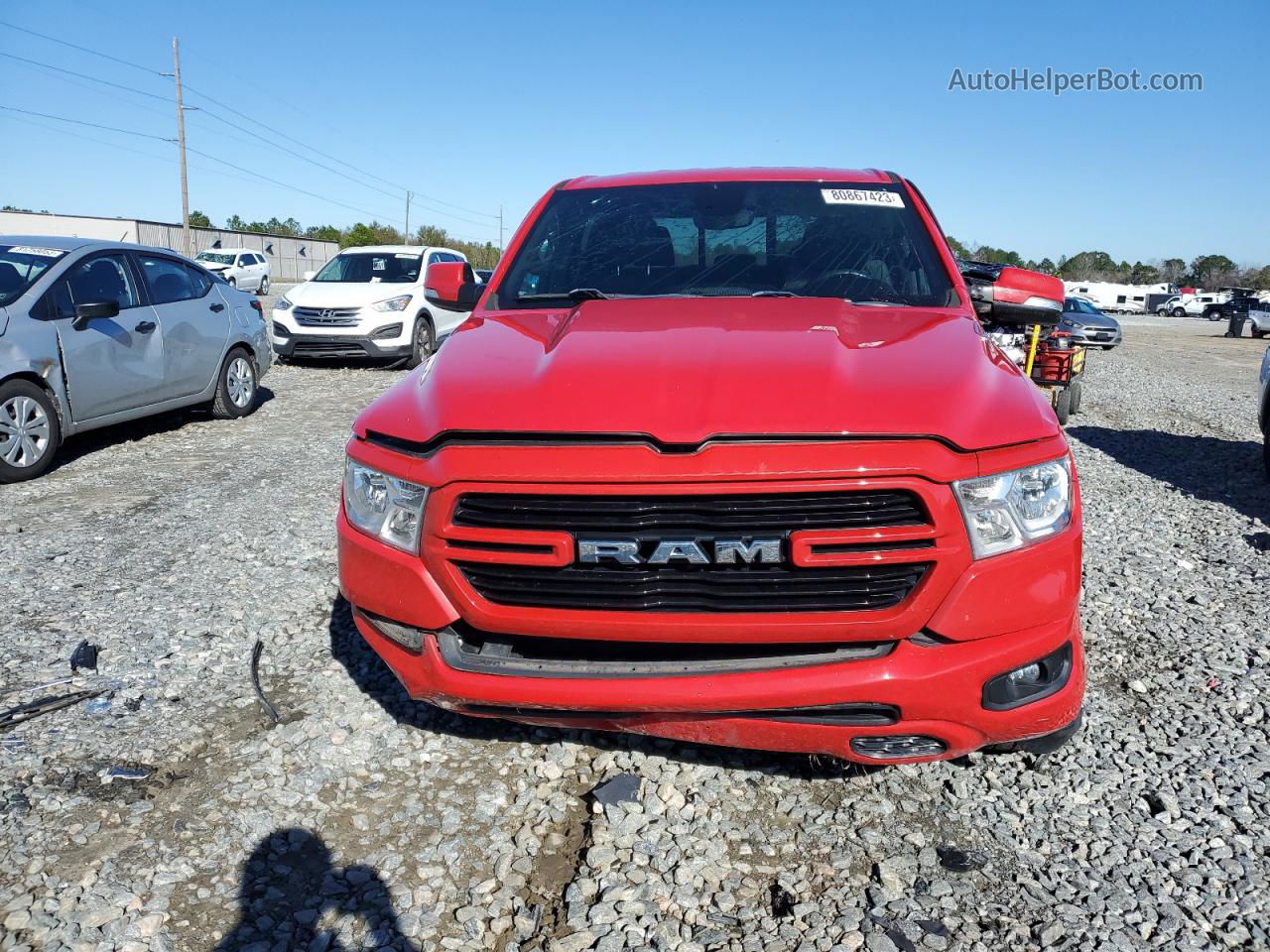 2020 Ram 1500 Big Horn/lone Star Red vin: 1C6RREFT0LN158221