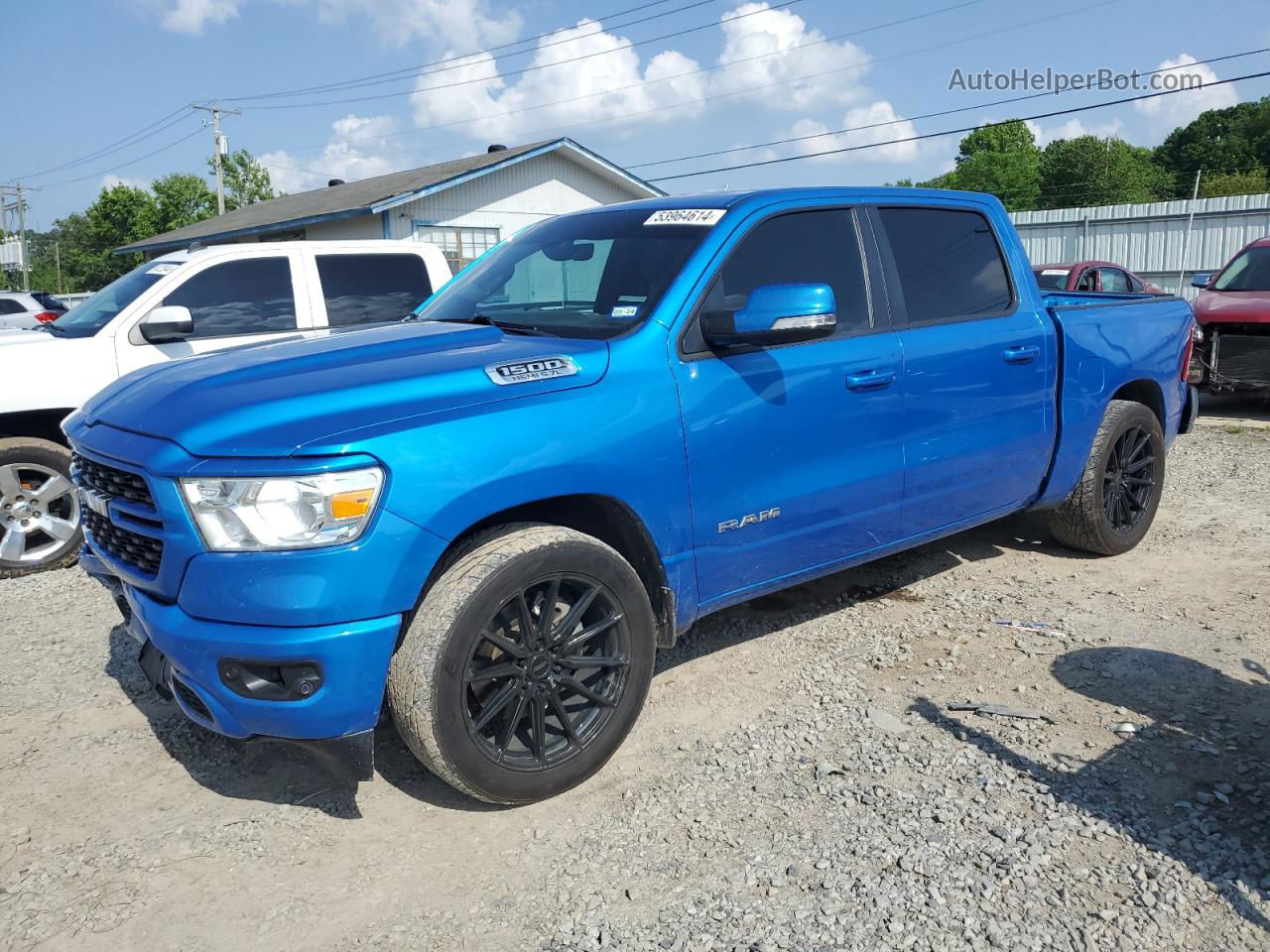 2022 Ram 1500 Big Horn/lone Star Blue vin: 1C6RREFT0NN274859