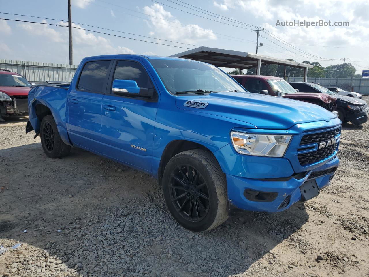 2022 Ram 1500 Big Horn/lone Star Blue vin: 1C6RREFT0NN274859