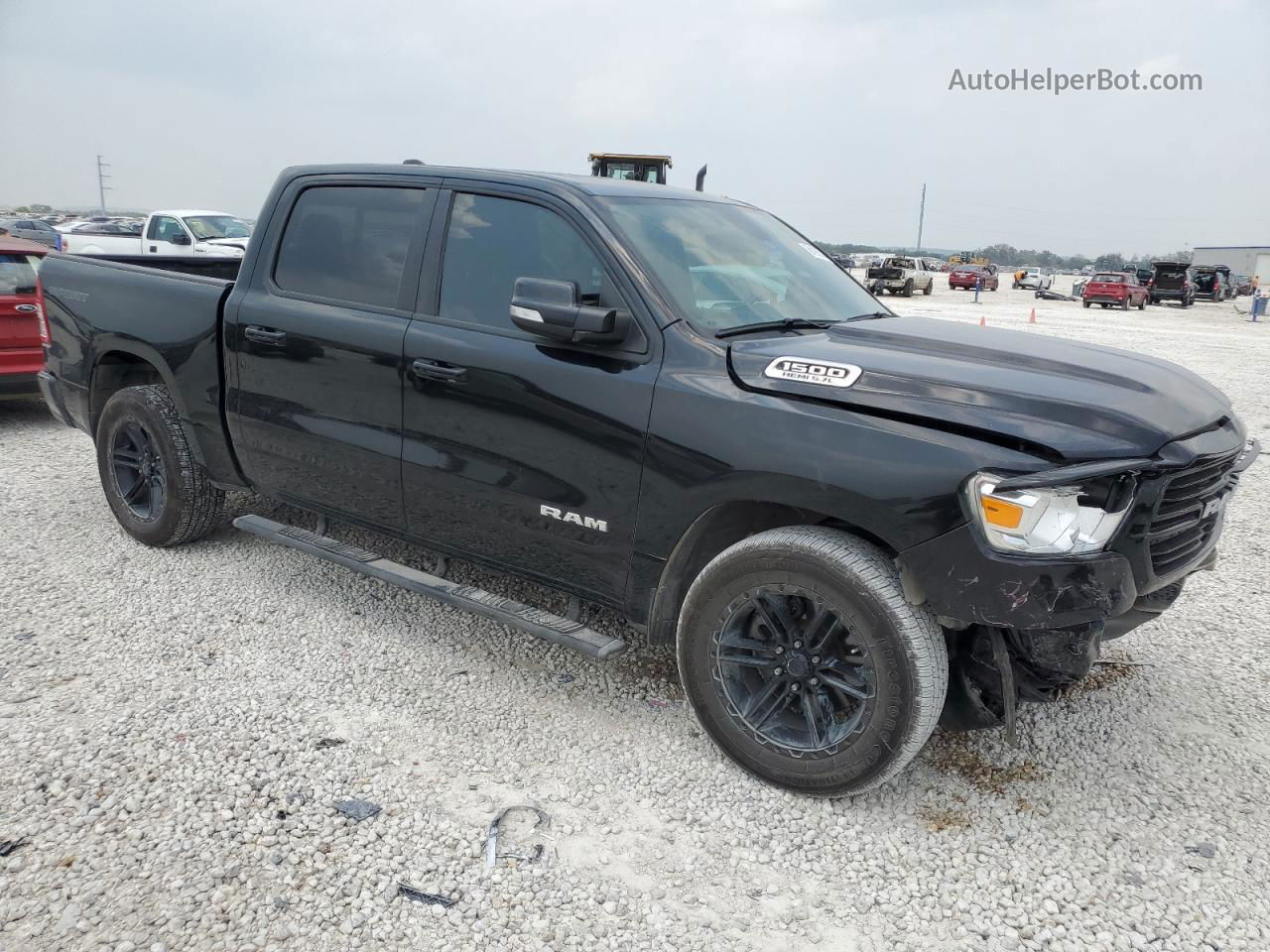 2020 Ram 1500 Big Horn/lone Star Черный vin: 1C6RREFT2LN238040