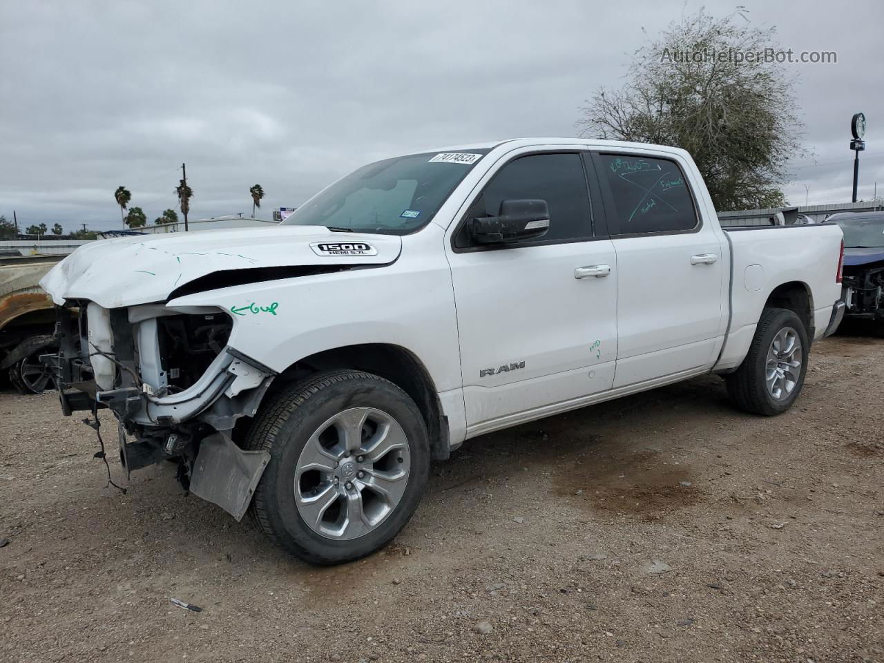 2022 Ram 1500 Big Horn/lone Star White vin: 1C6RREFT2NN261014