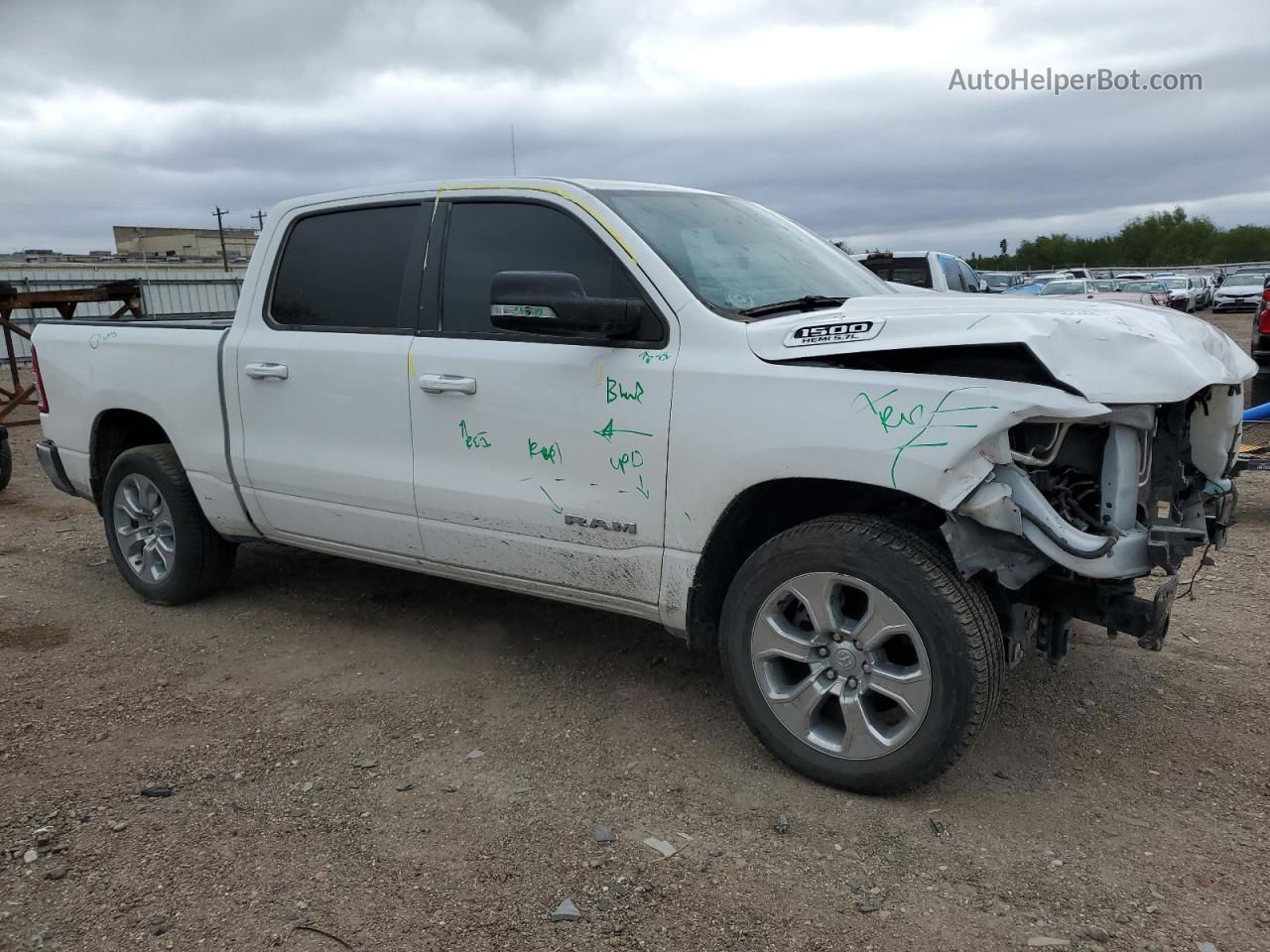 2022 Ram 1500 Big Horn/lone Star White vin: 1C6RREFT2NN261014