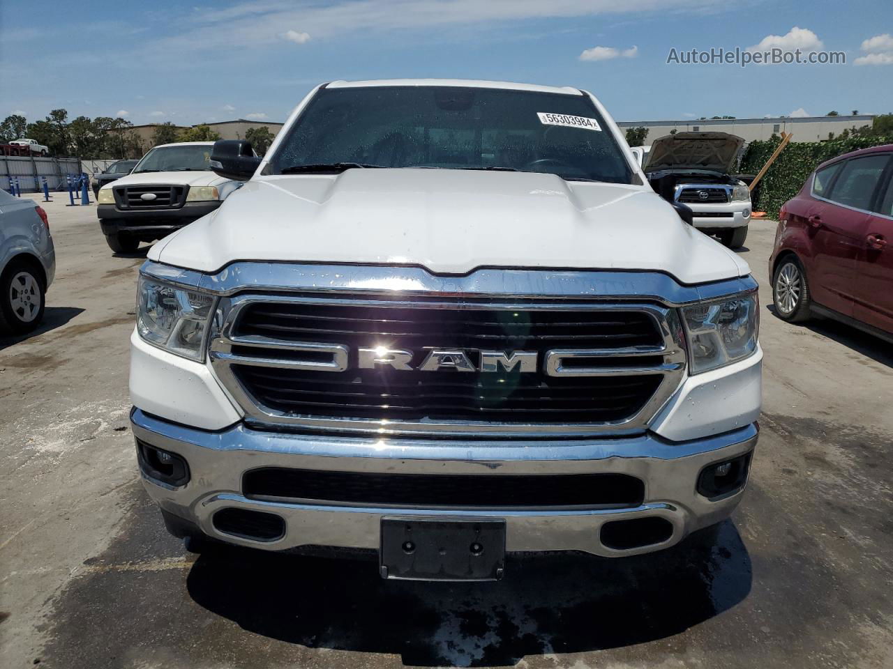 2019 Ram 1500 Big Horn/lone Star White vin: 1C6RREFTXKN684385