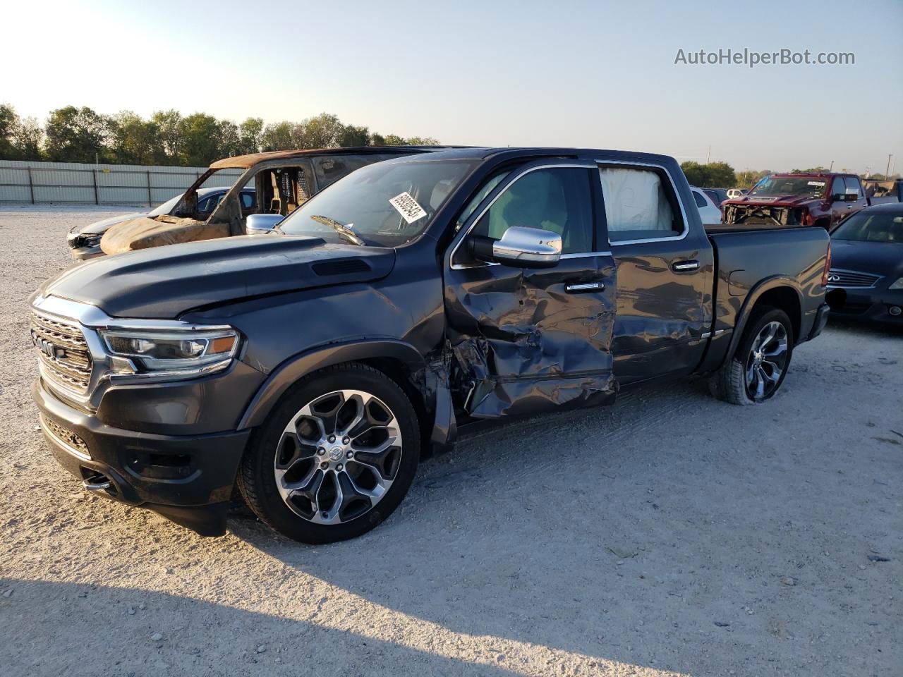 2020 Ram 1500 Limited Серый vin: 1C6RREHT2LN194697