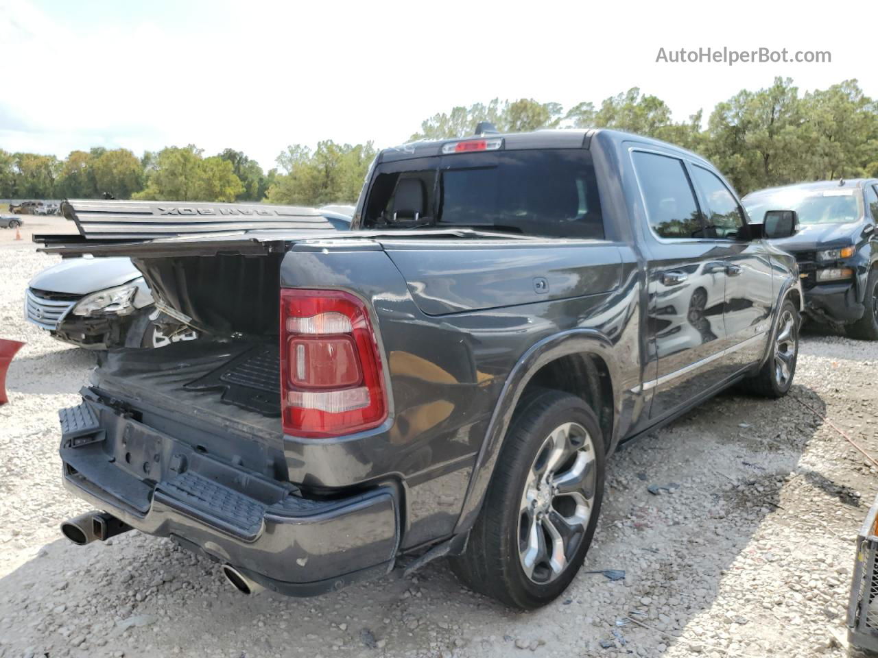 2019 Ram 1500 Limited Угольный vin: 1C6RREHT9KN768954