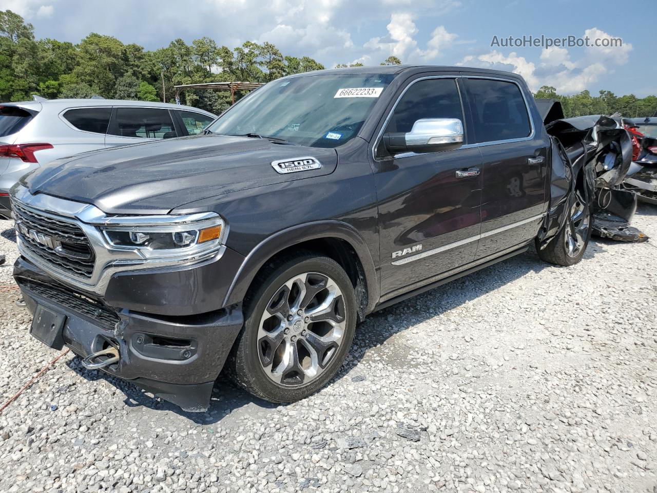 2019 Ram 1500 Limited Угольный vin: 1C6RREHT9KN768954