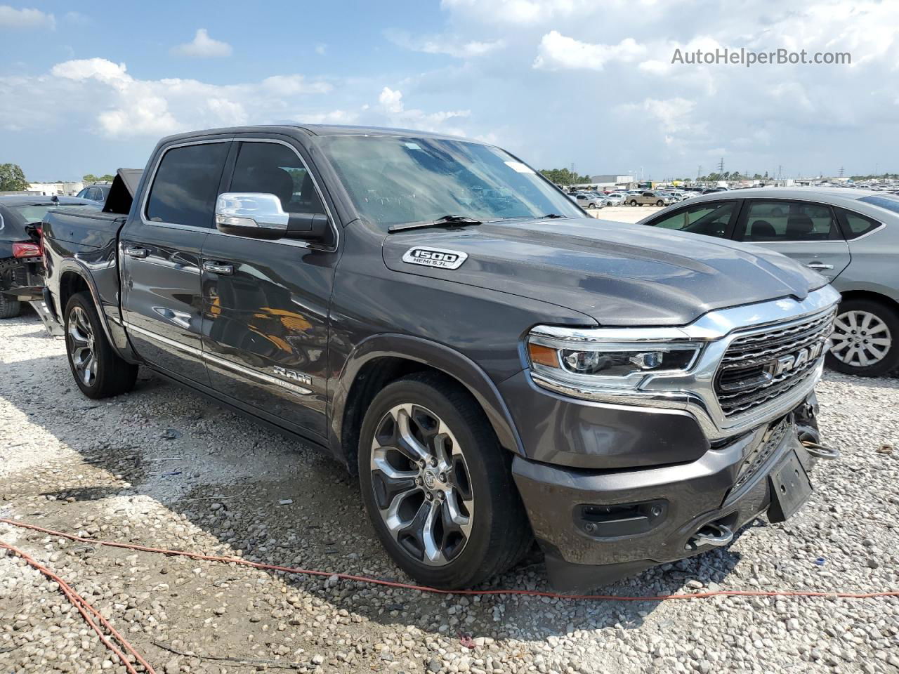 2019 Ram 1500 Limited Угольный vin: 1C6RREHT9KN768954