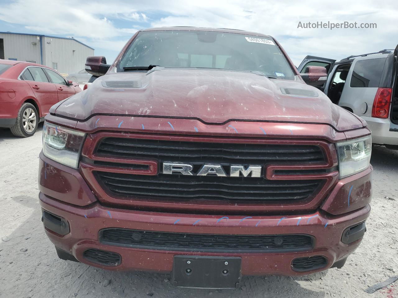 2020 Ram 1500 Laramie Красный vin: 1C6RREJT1LN124313