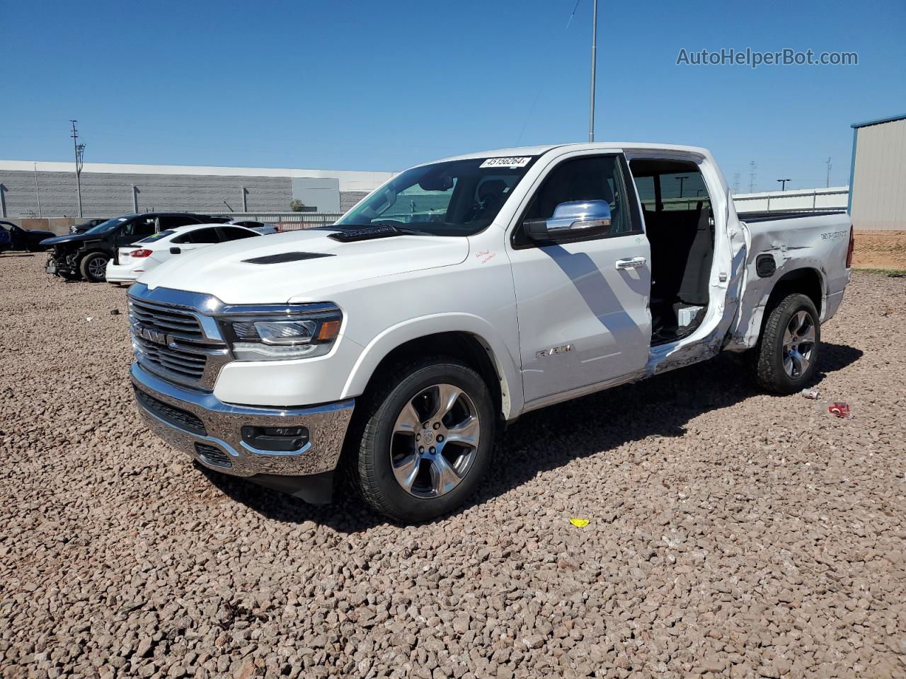 2020 Ram 1500 Laramie White vin: 1C6RREJT9LN312173