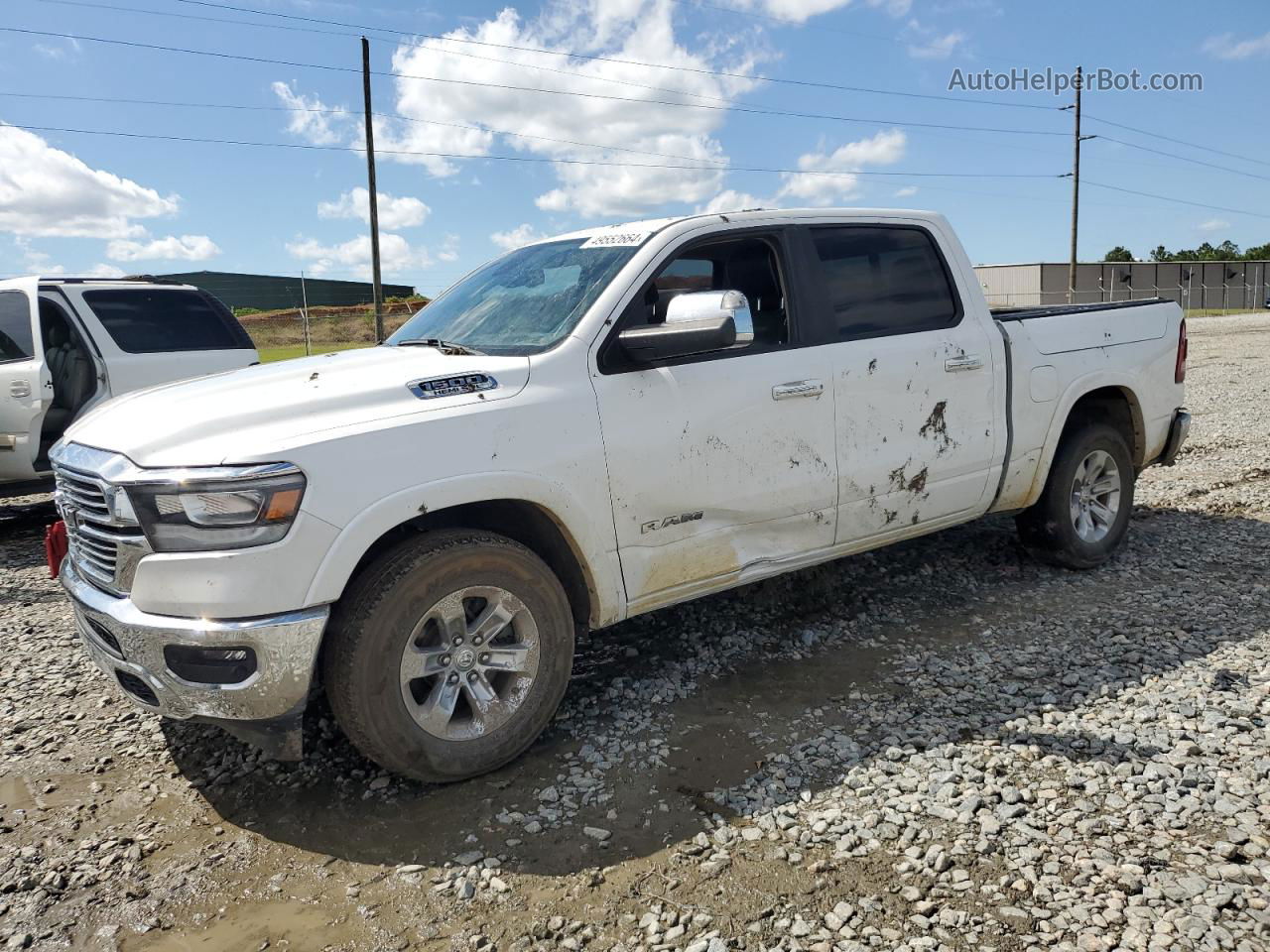 2020 Ram 1500 Laramie White vin: 1C6RREJTXLN401914