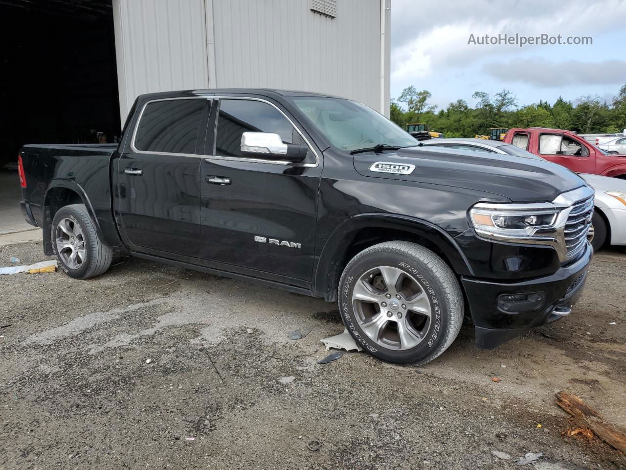 2019 Ram 1500 Longhorn Черный vin: 1C6RREKT9KN785827