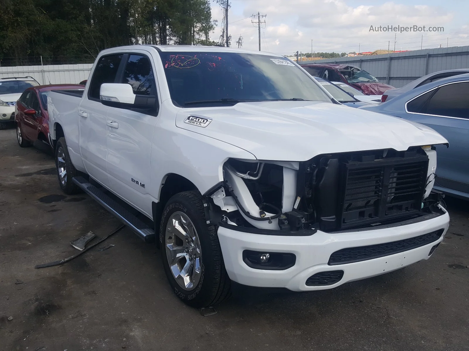 2020 Ram 1500 Big Horn/lone Star White vin: 1C6RREMTXLN112771