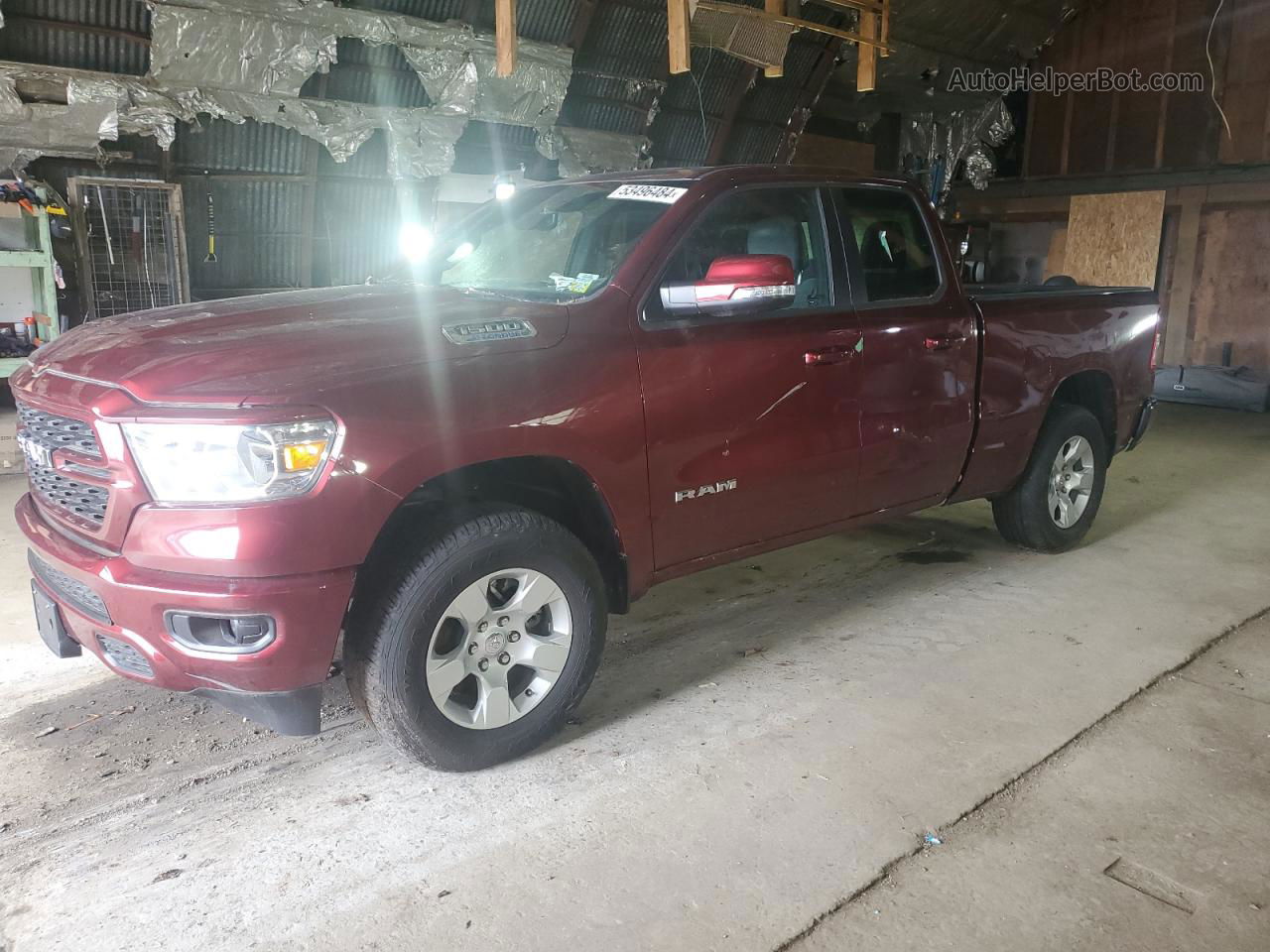 2022 Ram 1500 Big Horn/lone Star Burgundy vin: 1C6RRFBG6NN365536