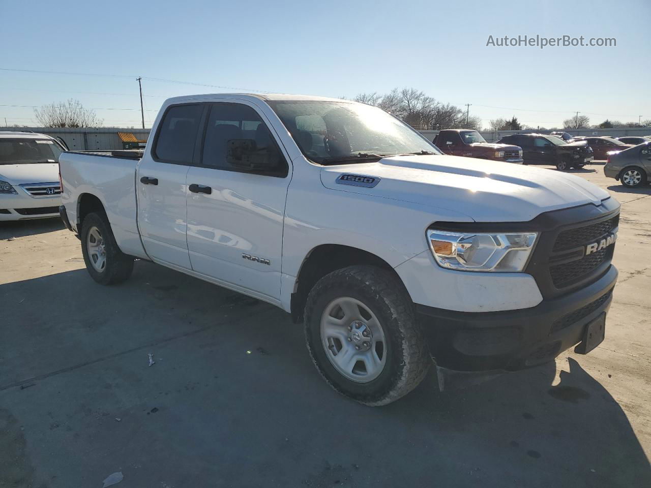 2019 Ram 1500 Tradesman Белый vin: 1C6RRFCG6KN673865