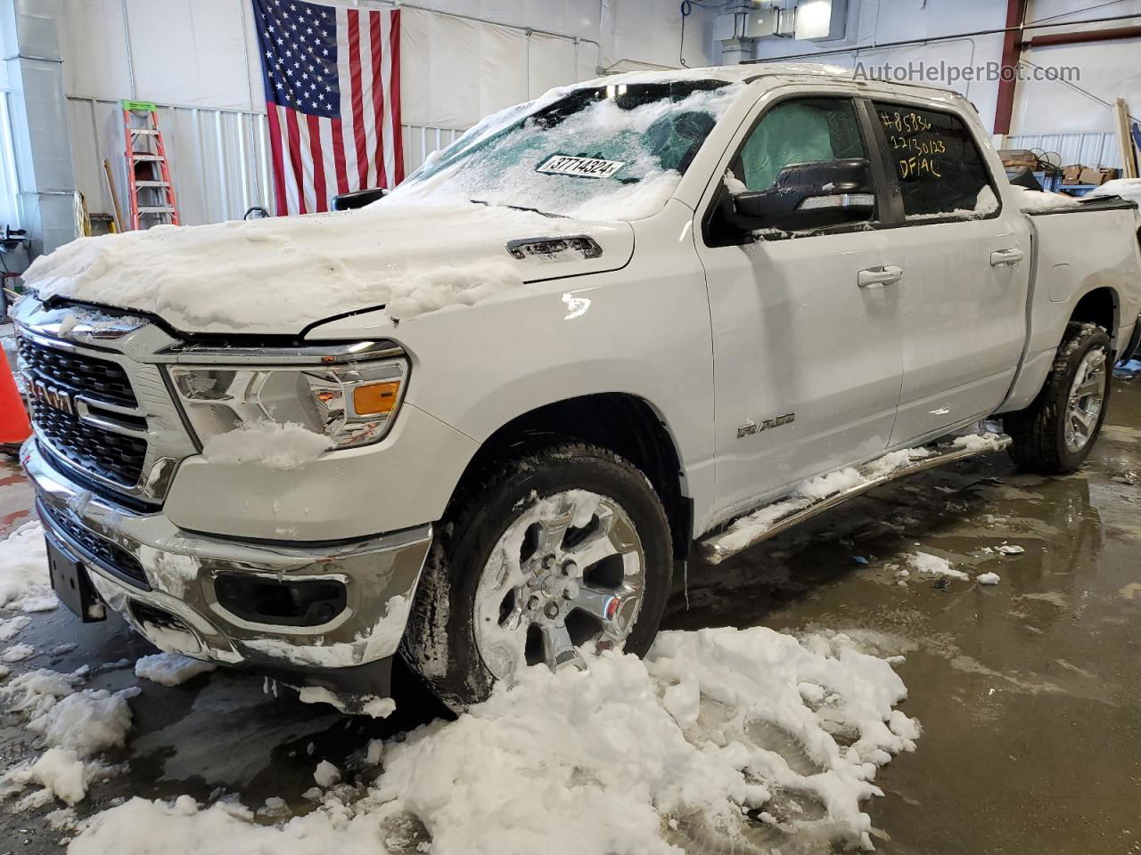 2022 Ram 1500 Big Horn/lone Star White vin: 1C6RRFFG2NN379332