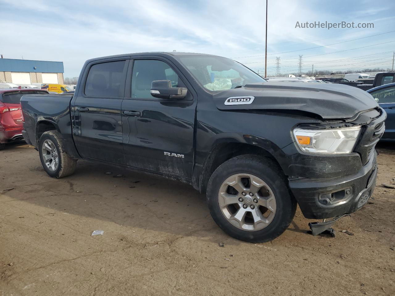 2019 Ram 1500 Big Horn/lone Star Черный vin: 1C6RRFFG6KN674476