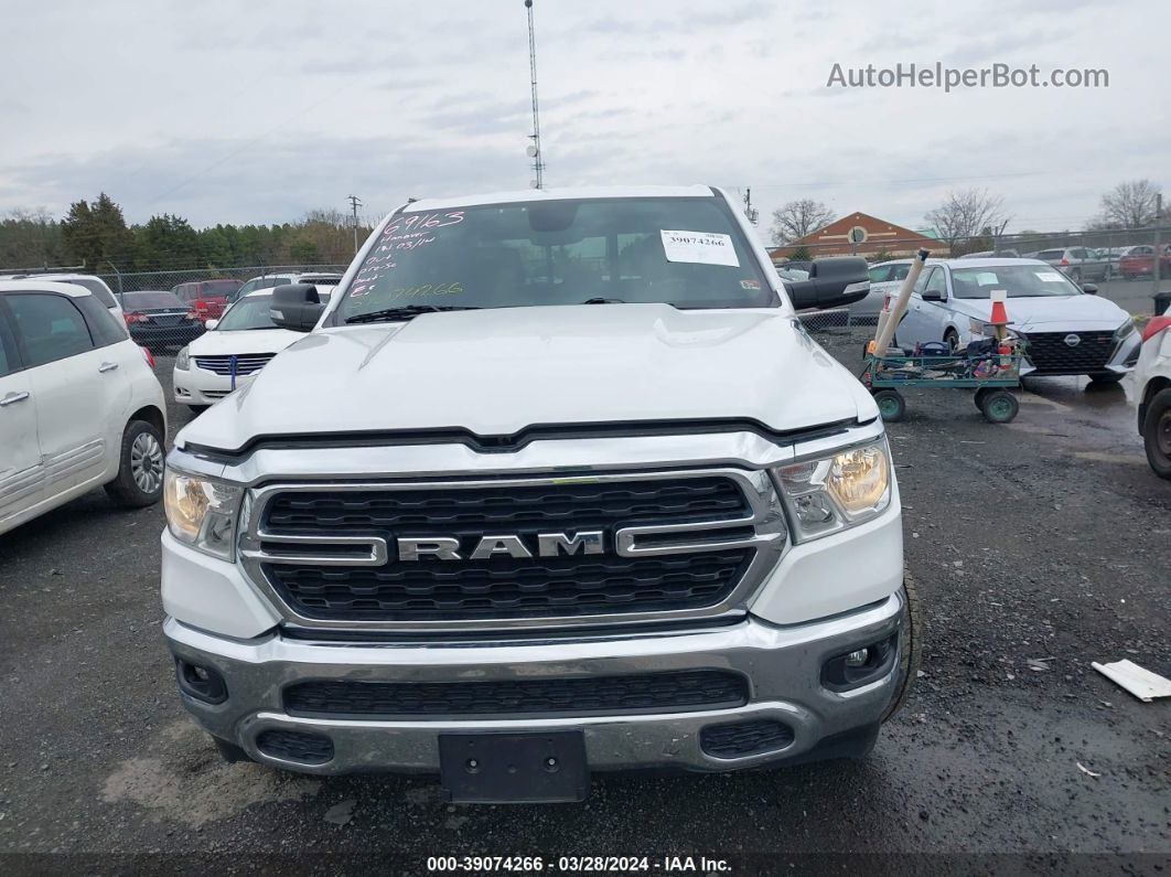 2022 Ram 1500 Big Horn  4x4 5'7 Box White vin: 1C6RRFFG7NN238594