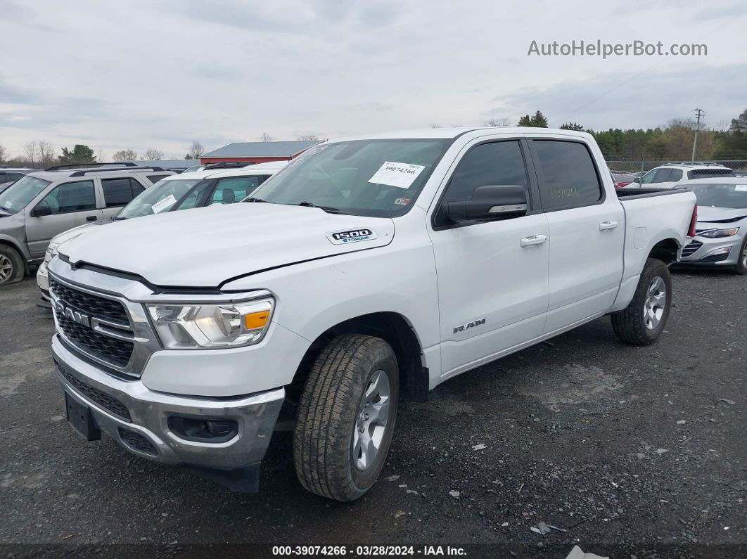 2022 Ram 1500 Big Horn  4x4 5'7 Box White vin: 1C6RRFFG7NN238594