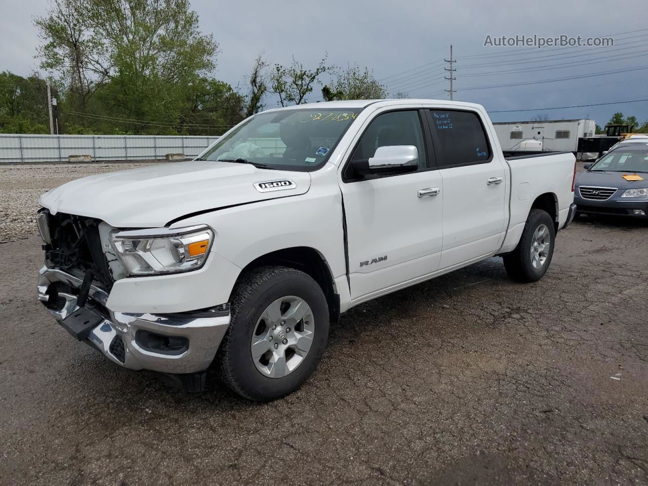 2019 Ram 1500 Big Horn/lone Star Белый vin: 1C6RRFFG8KN908603