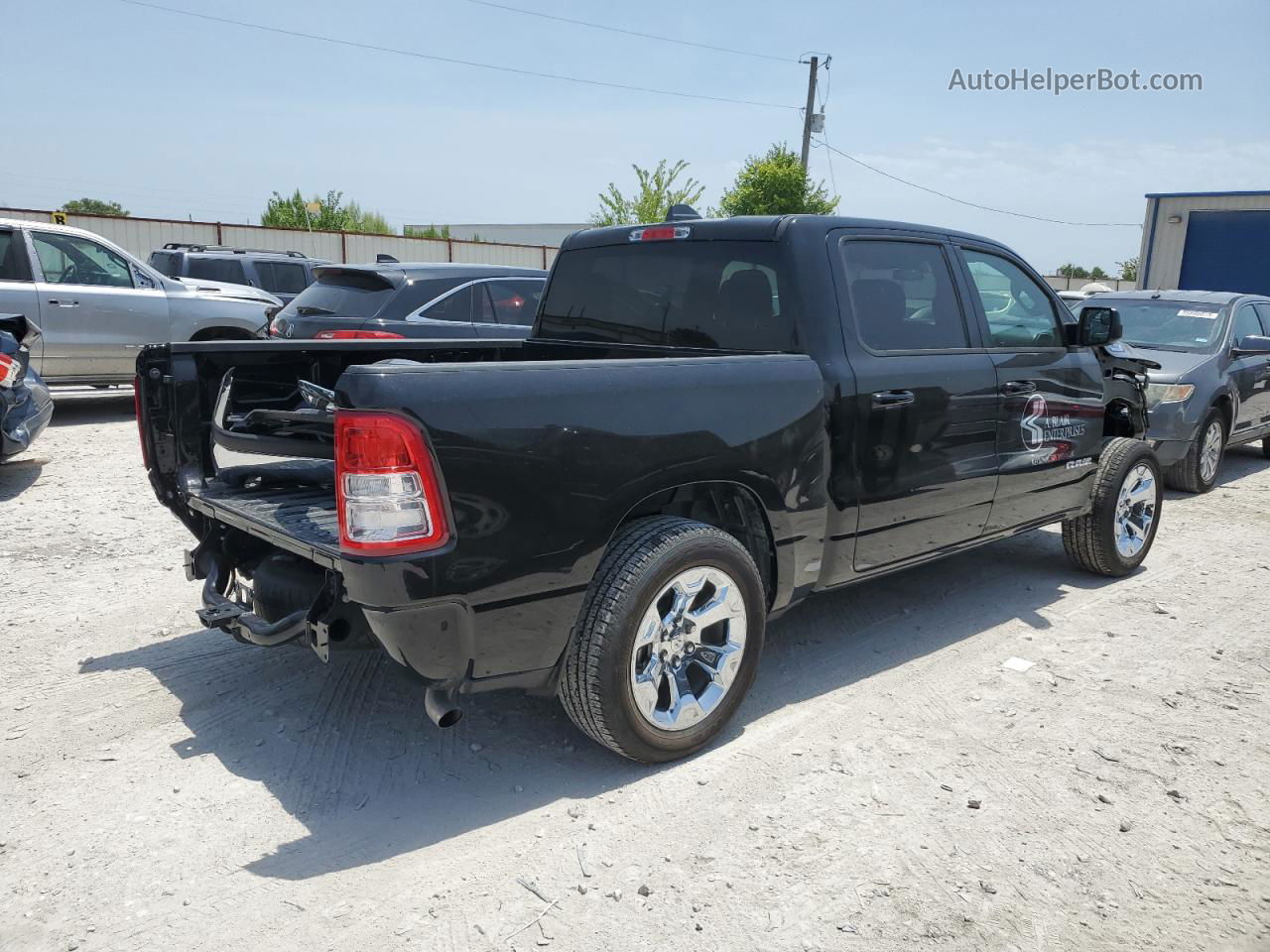 2022 Ram 1500 Big Horn/lone Star Черный vin: 1C6RRFFG9NN349812