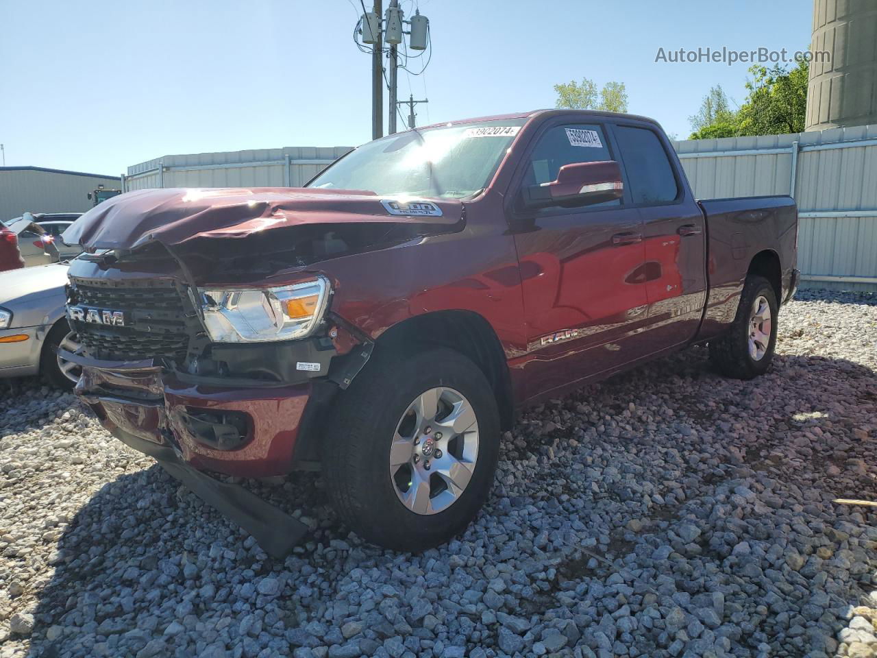 2022 Ram 1500 Big Horn/lone Star Burgundy vin: 1C6SRFBT0NN176749