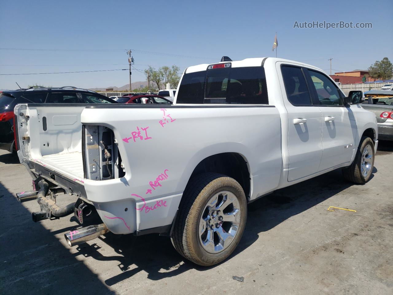 2019 Ram 1500 Big Horn/lone Star White vin: 1C6SRFBT1KN557554