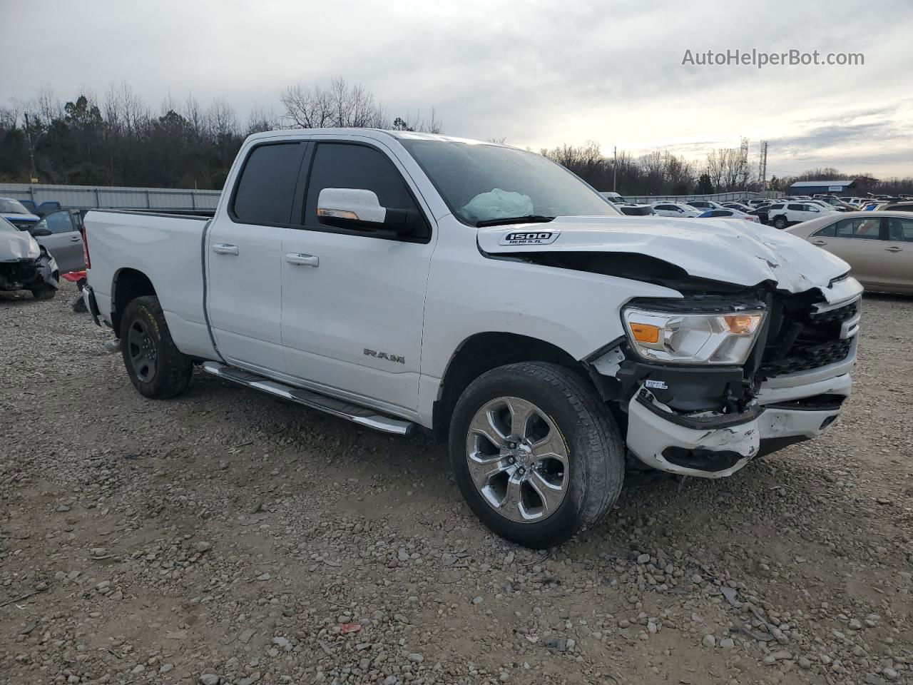 2022 Ram 1500 Big Horn/lone Star White vin: 1C6SRFBT2NN146149