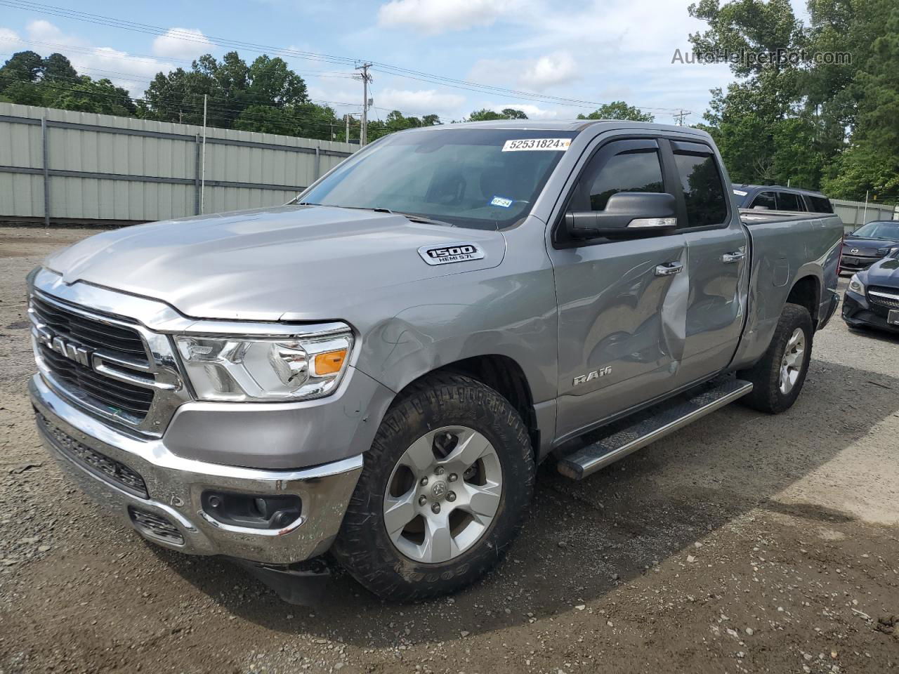 2019 Ram 1500 Big Horn/lone Star Серебряный vin: 1C6SRFBT6KN701549