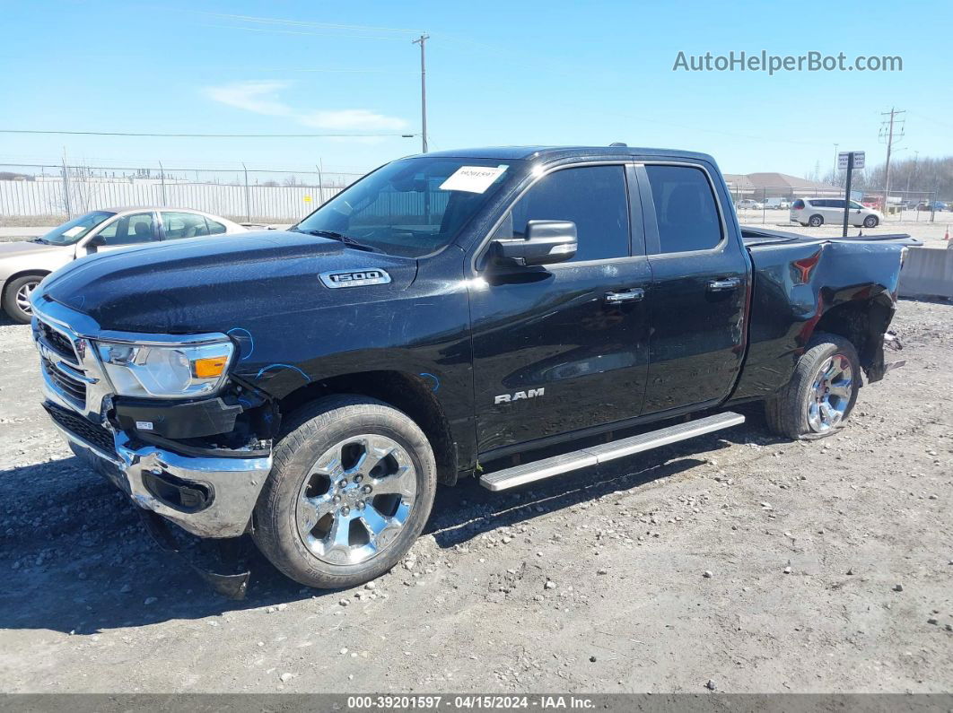 2020 Ram 1500 Big Horn Quad Cab 4x4 6'4 Box Black vin: 1C6SRFBT7LN222798