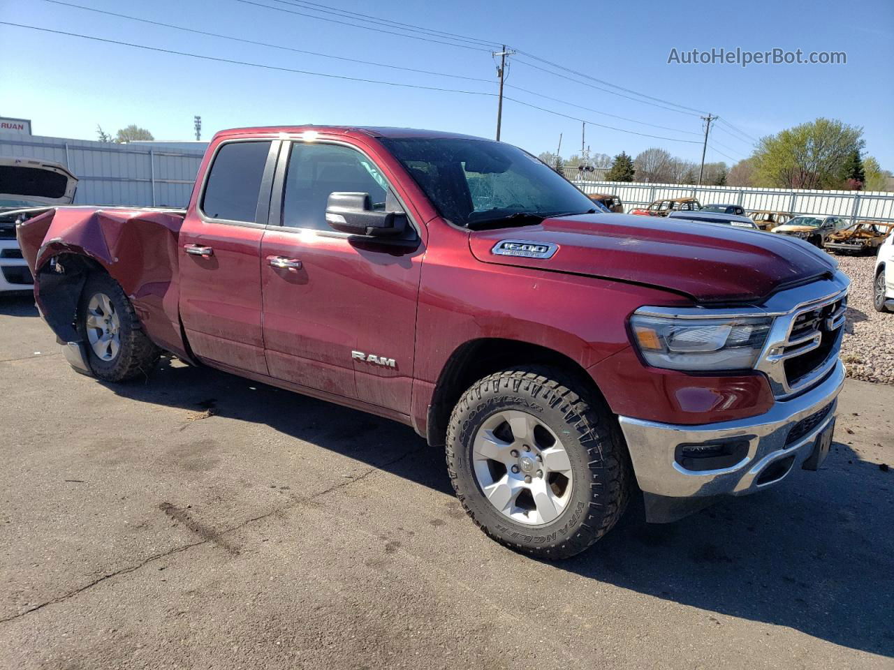 2019 Ram 1500 Big Horn/lone Star Burgundy vin: 1C6SRFBT8KN516418