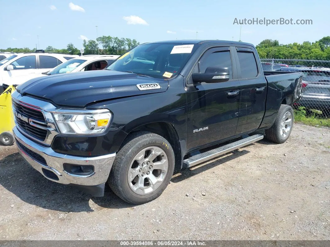 2019 Ram 1500 Big Horn/lone Star Quad Cab 4x4 6'4 Box Black vin: 1C6SRFBT9KN913779