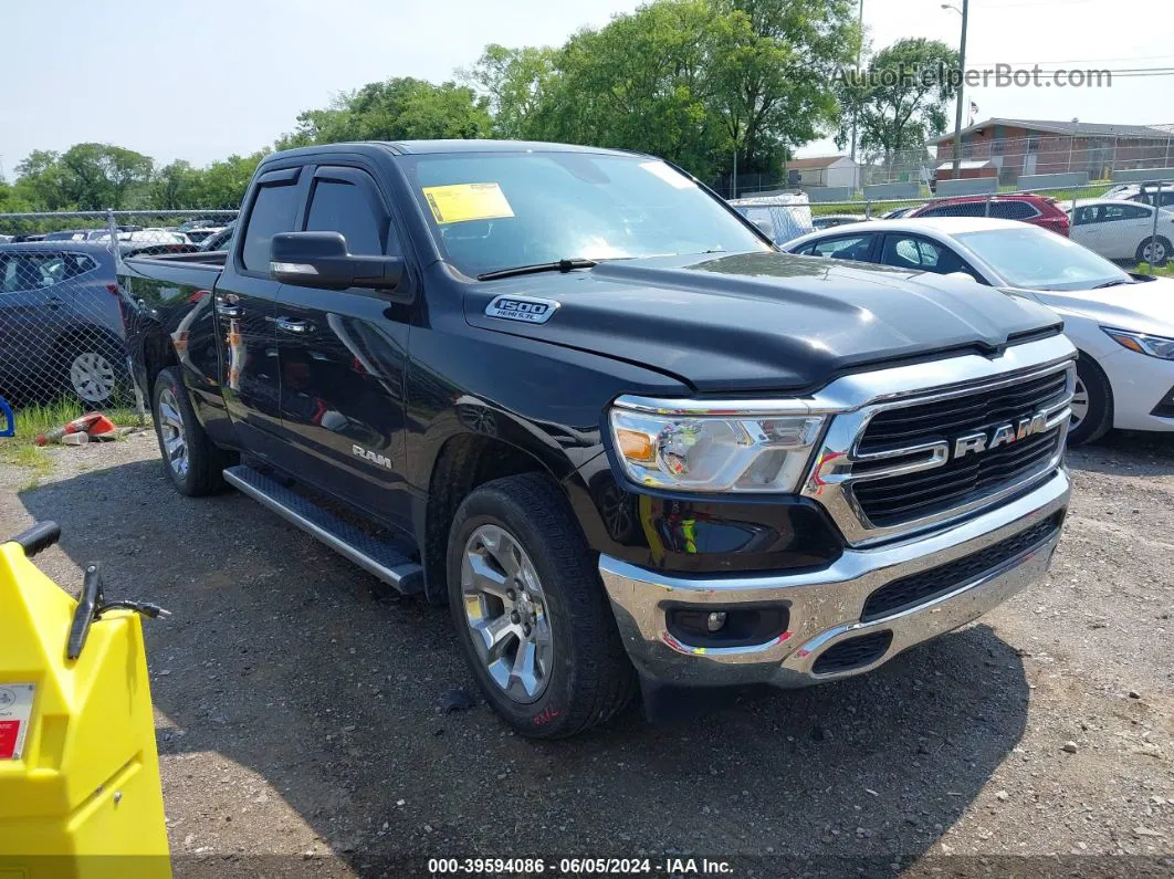 2019 Ram 1500 Big Horn/lone Star Quad Cab 4x4 6'4 Box Black vin: 1C6SRFBT9KN913779