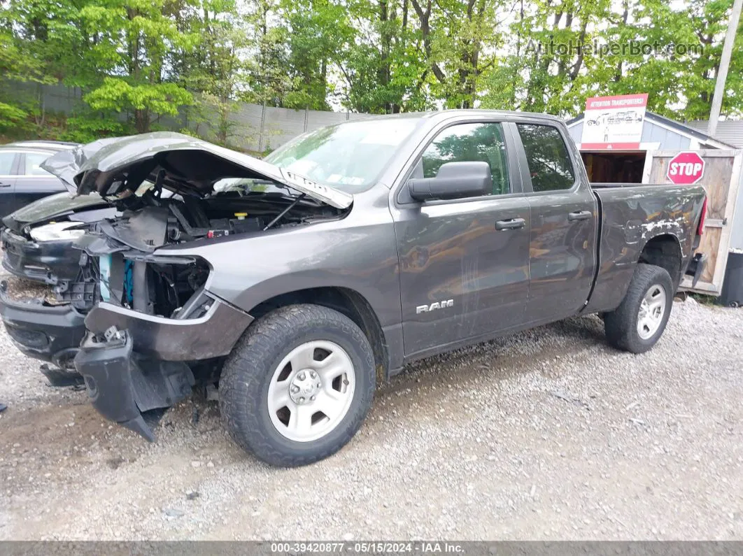 2019 Ram 1500 Tradesman Quad Cab 4x4 6'4 Box Pewter vin: 1C6SRFCT1KN577561