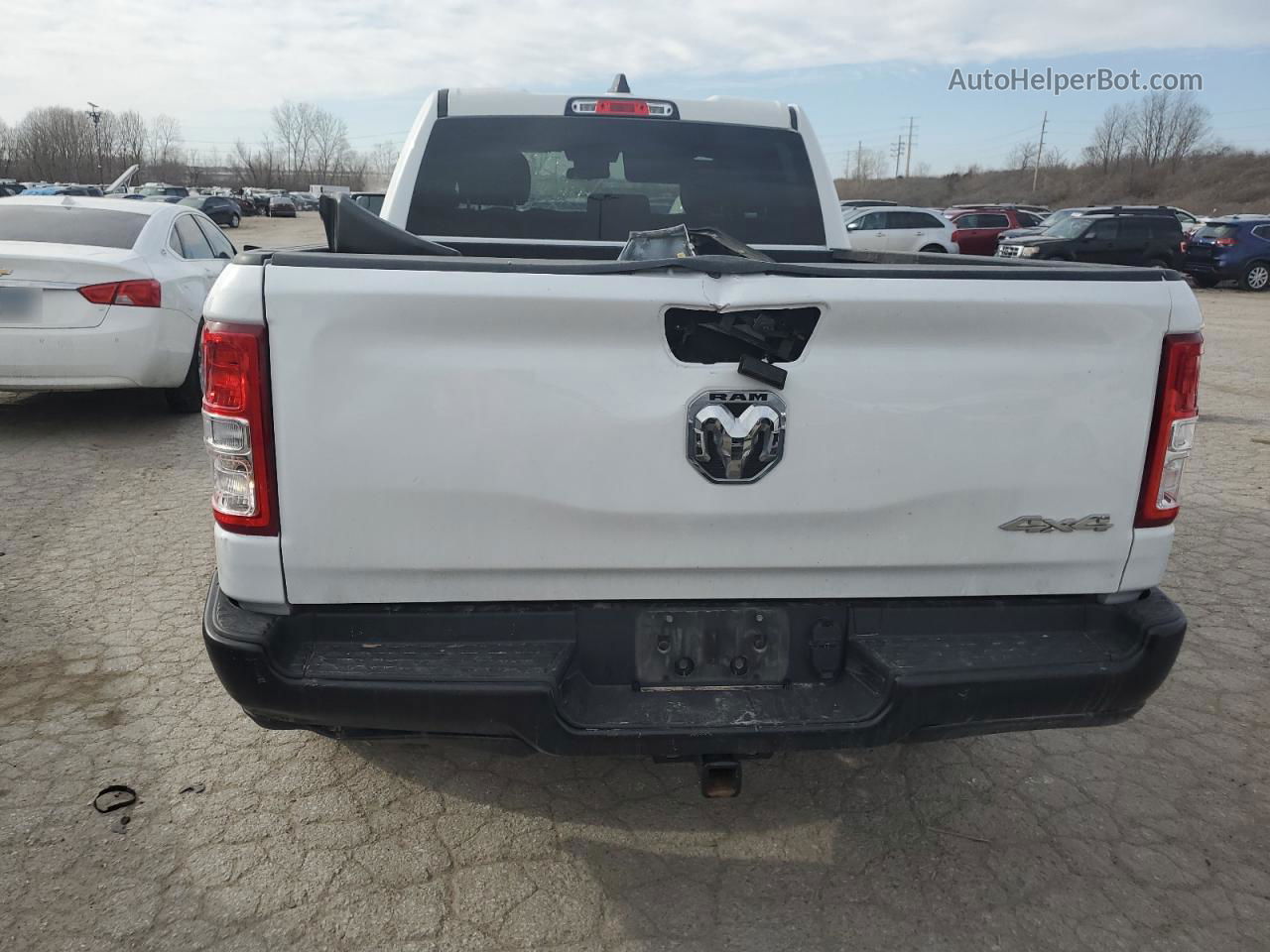 2022 Ram 1500 Tradesman Белый vin: 1C6SRFCTXNN453955