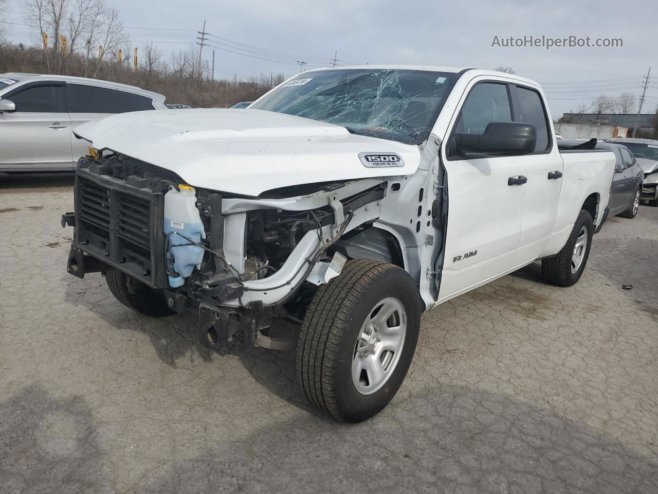 2022 Ram 1500 Tradesman White vin: 1C6SRFCTXNN453955