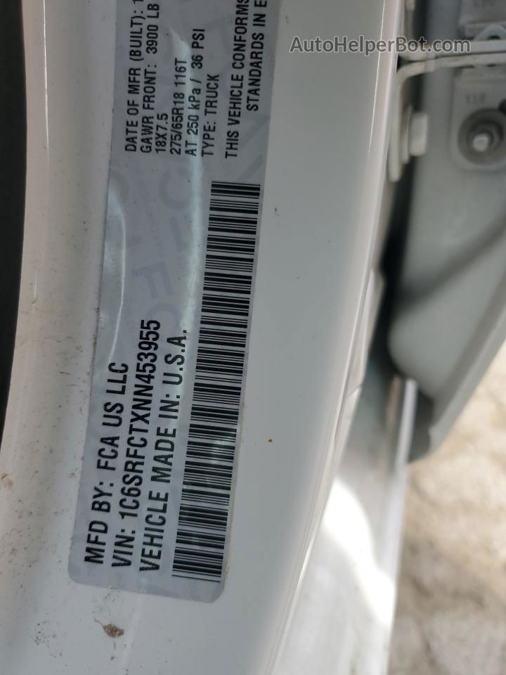 2022 Ram 1500 Tradesman White vin: 1C6SRFCTXNN453955