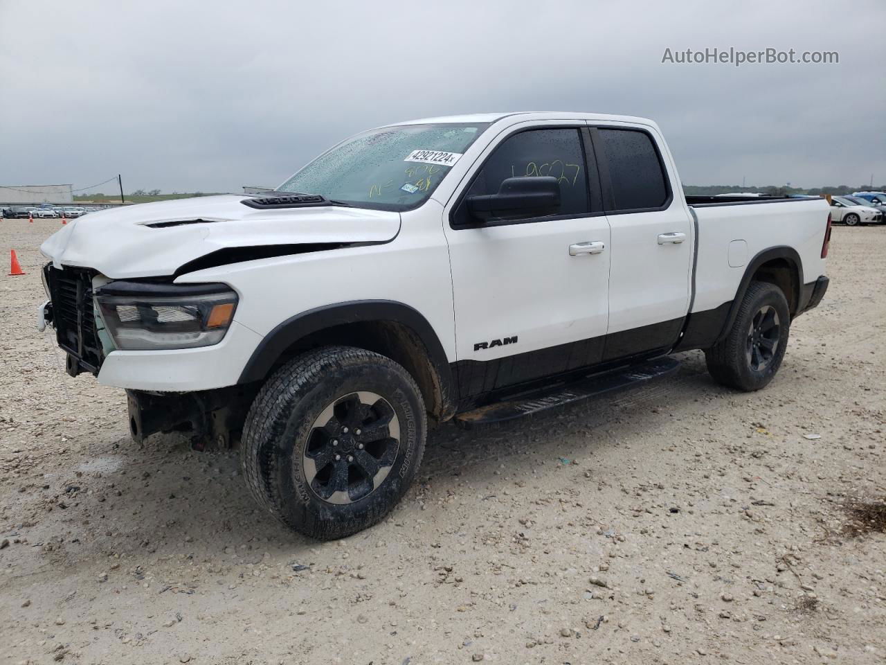 2019 Ram 1500 Rebel White vin: 1C6SRFET4KN806781