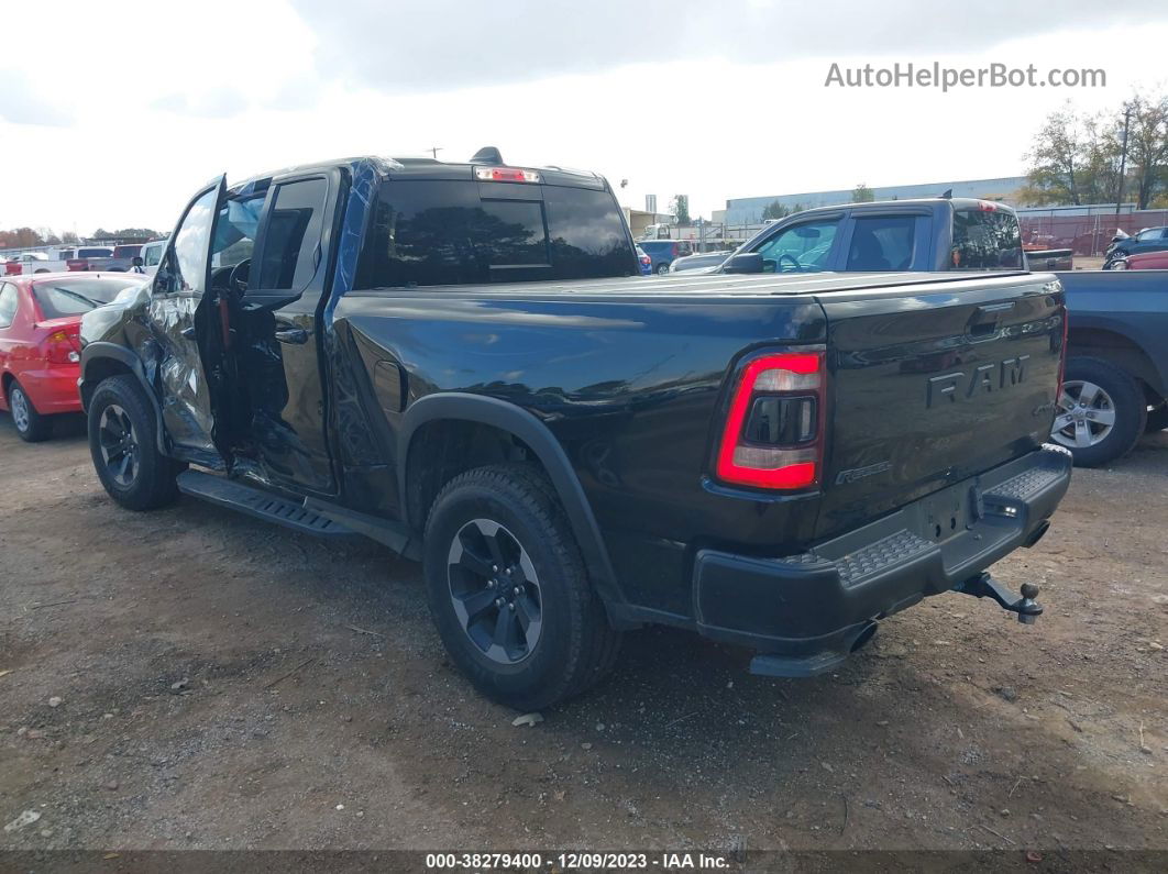 2019 Ram 1500 Rebel  4x4 64 Box Black vin: 1C6SRFET5KN832001