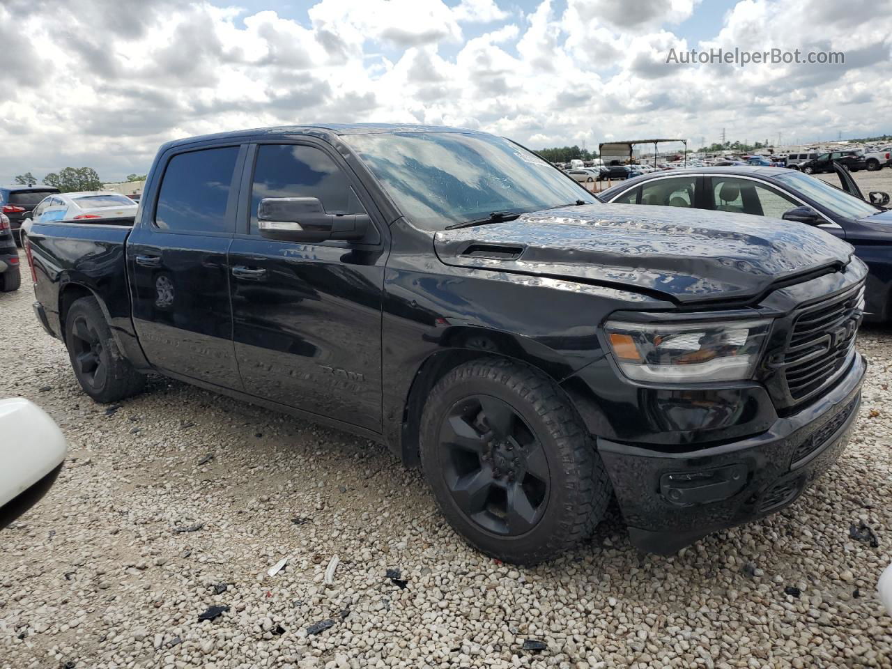 2019 Ram 1500 Big Horn/lone Star Черный vin: 1C6SRFFT2KN636807