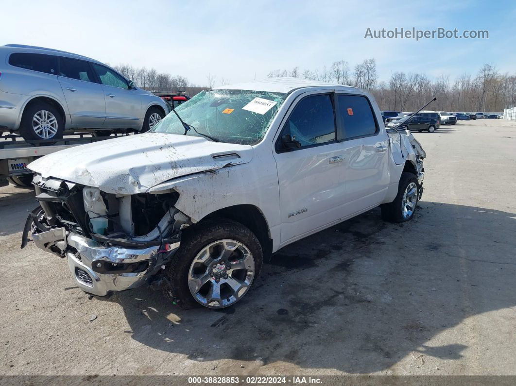 2019 Ram 1500 Big Horn/lone Star  4x4 5'7 Box White vin: 1C6SRFFT2KN678846