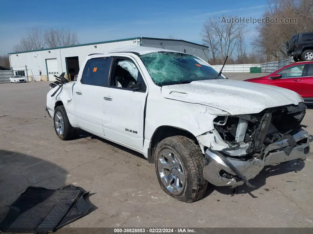 2019 Ram 1500 Big Horn/lone Star  4x4 5'7 Box White vin: 1C6SRFFT2KN678846