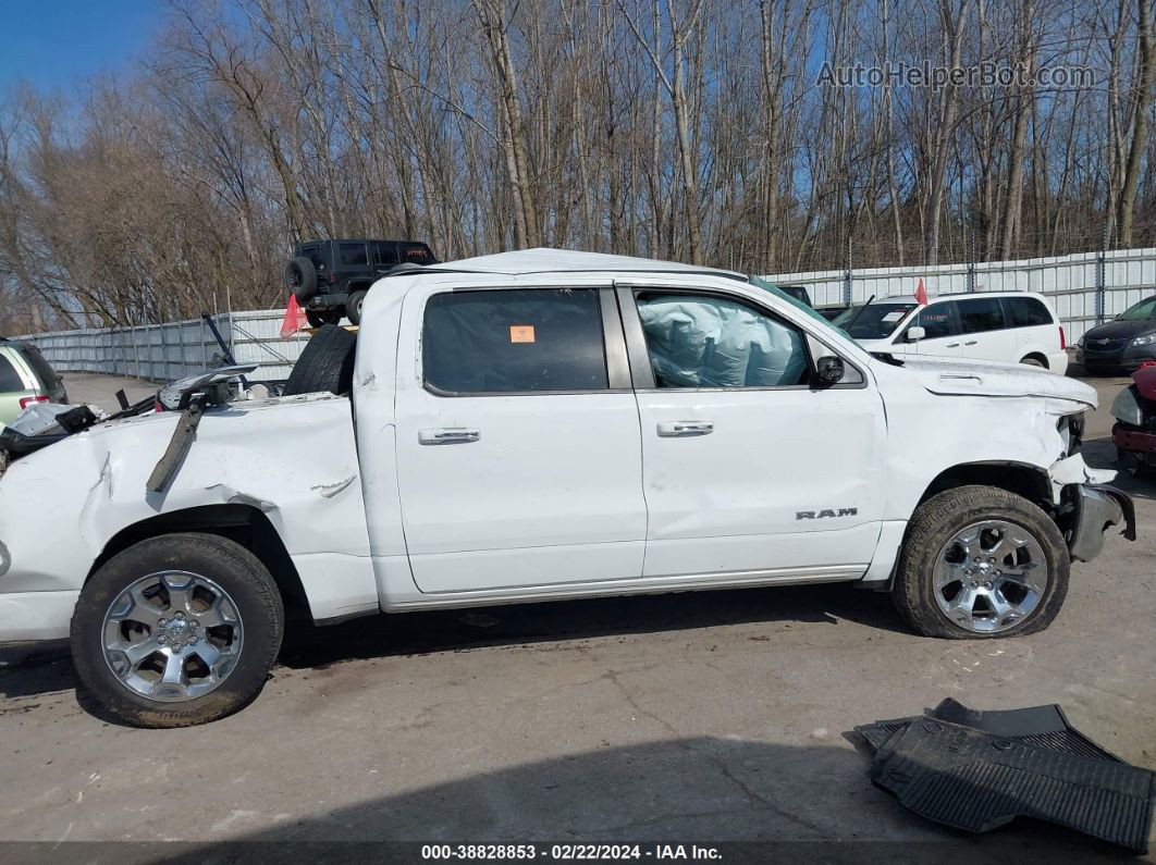 2019 Ram 1500 Big Horn/lone Star  4x4 5'7 Box White vin: 1C6SRFFT2KN678846