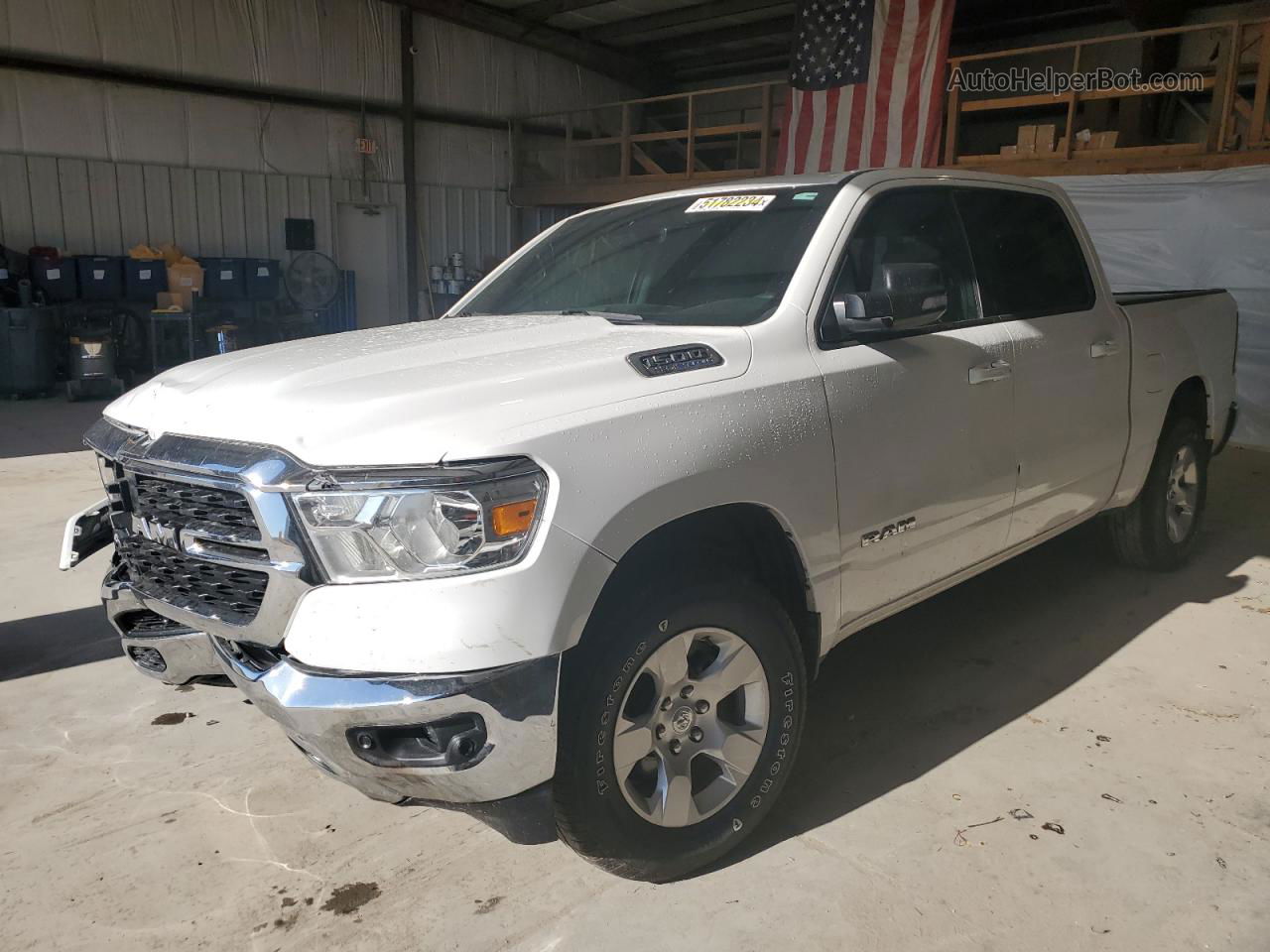 2022 Ram 1500 Big Horn/lone Star White vin: 1C6SRFFT2NN265359