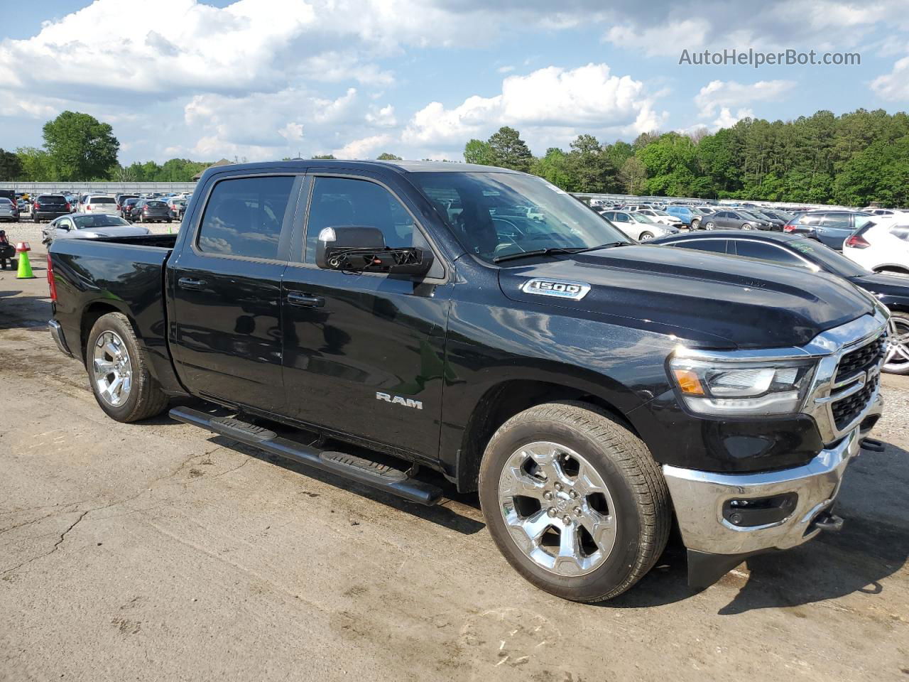 2022 Ram 1500 Big Horn/lone Star Черный vin: 1C6SRFFT2NN375747