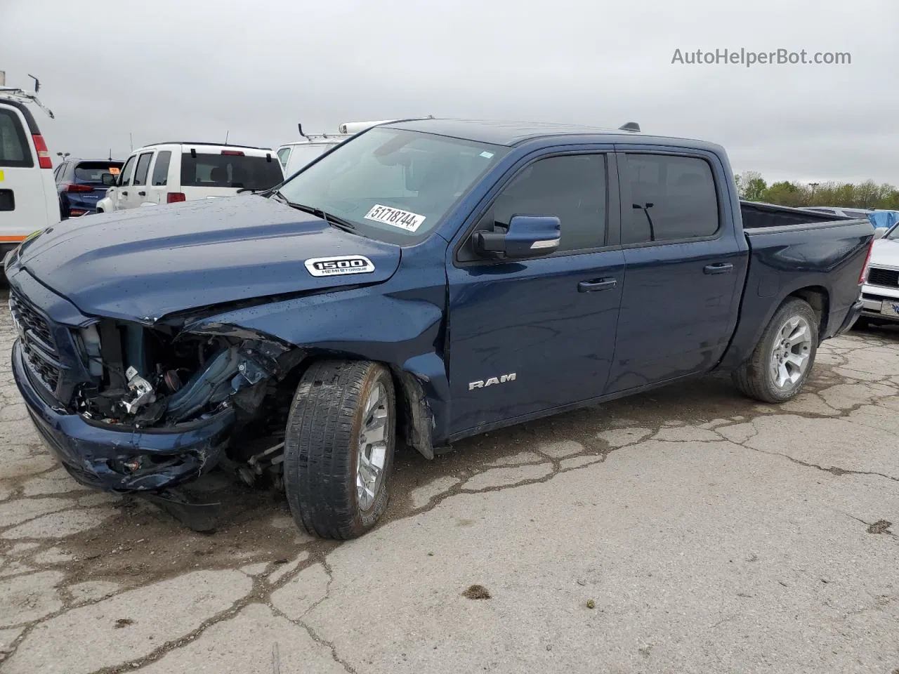 2022 Ram 1500 Big Horn/lone Star Blue vin: 1C6SRFFT2NN381757