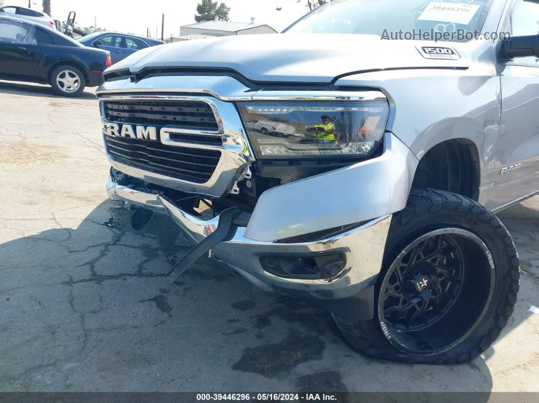 2019 Ram 1500 Big Horn/lone Star  4x4 5'7 Box Silver vin: 1C6SRFFT3KN703110