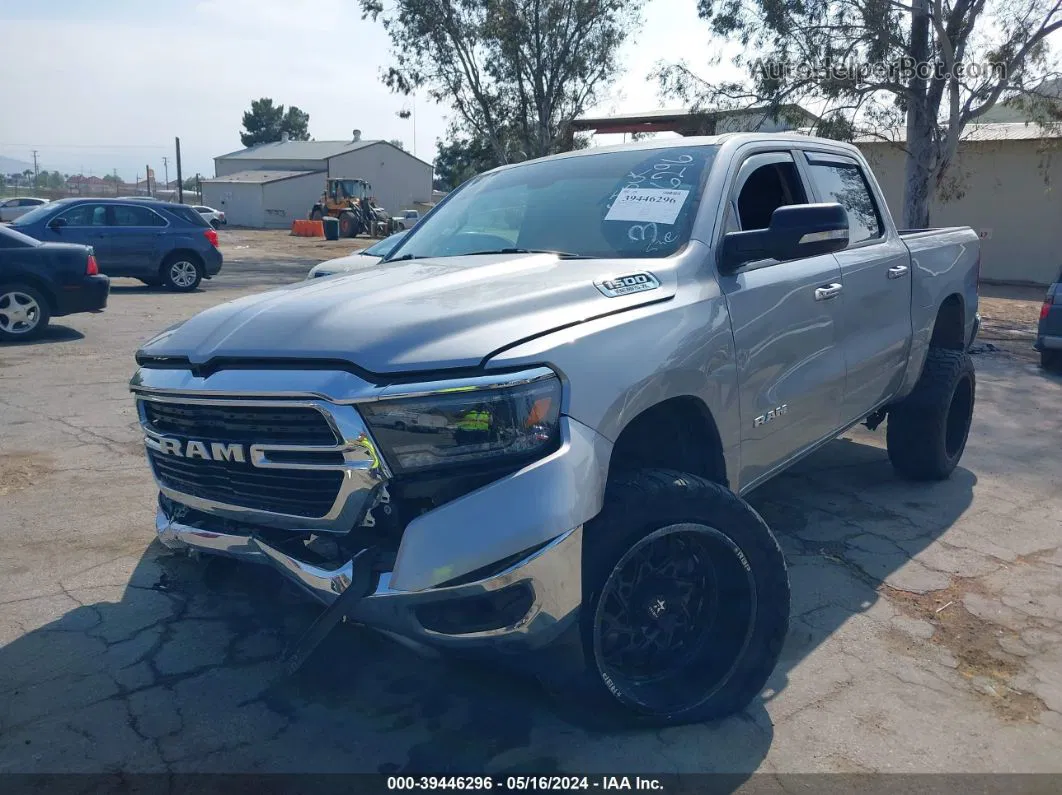 2019 Ram 1500 Big Horn/lone Star  4x4 5'7 Box Silver vin: 1C6SRFFT3KN703110