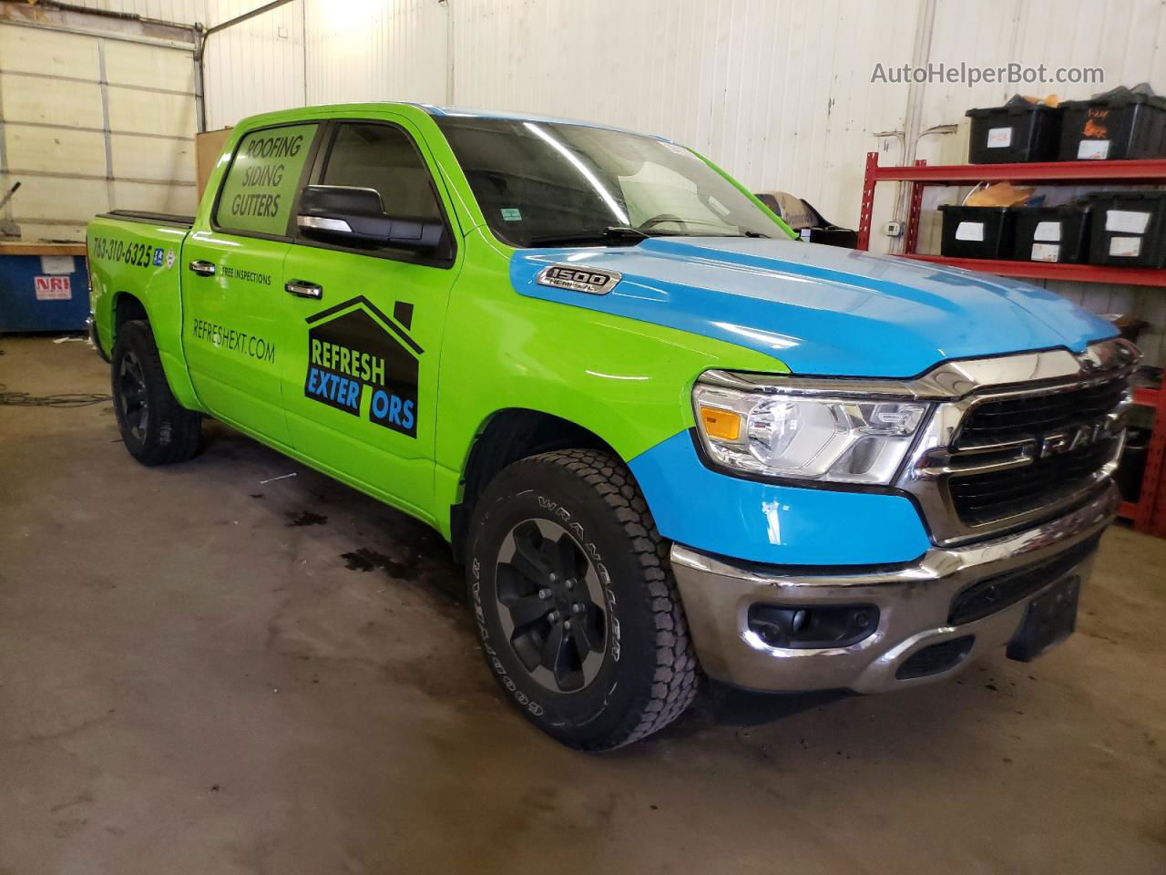 2019 Ram 1500 Big Horn/lone Star Green vin: 1C6SRFFT4KN657822