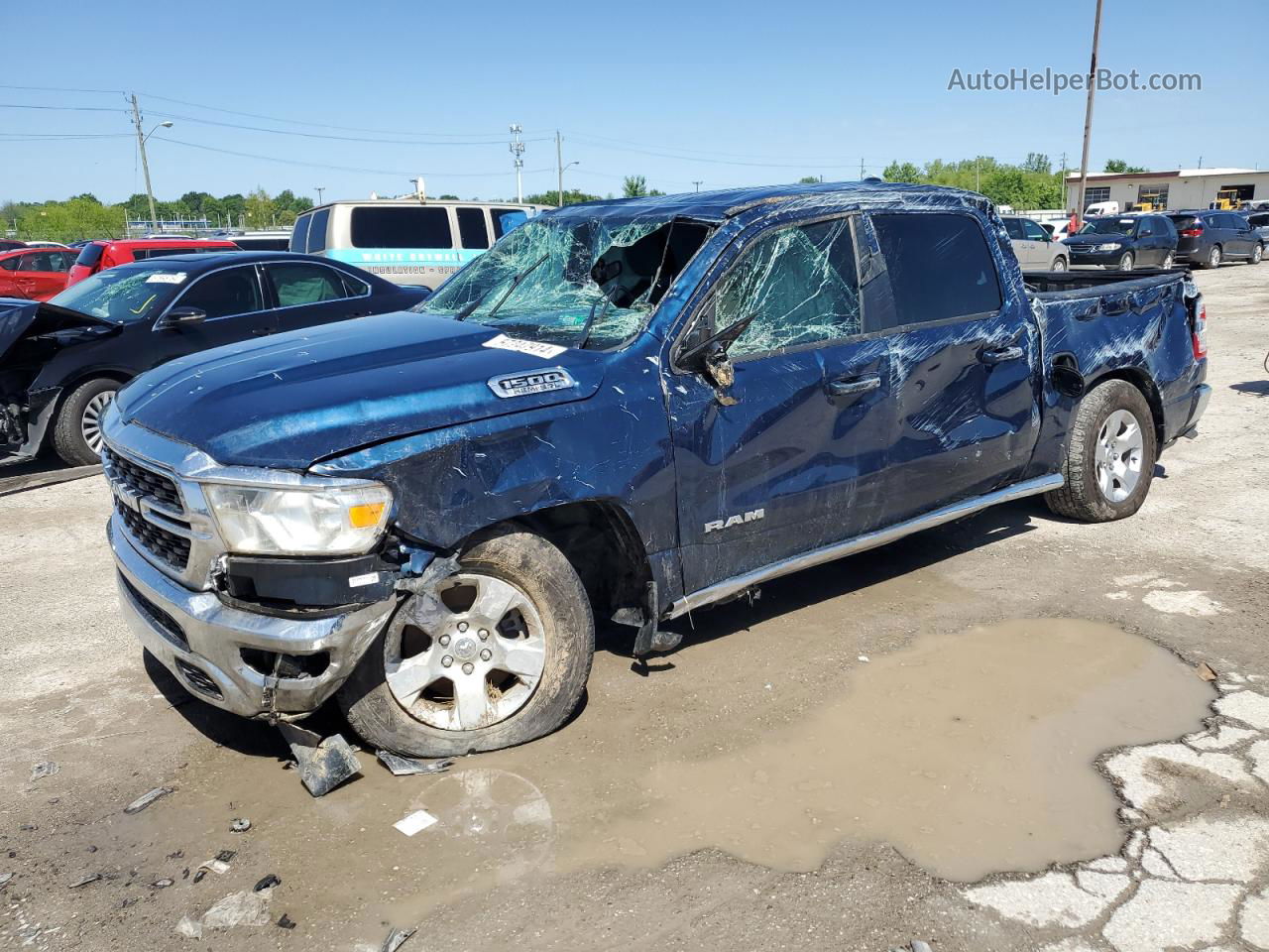 2022 Ram 1500 Big Horn/lone Star Blue vin: 1C6SRFFT4NN392579