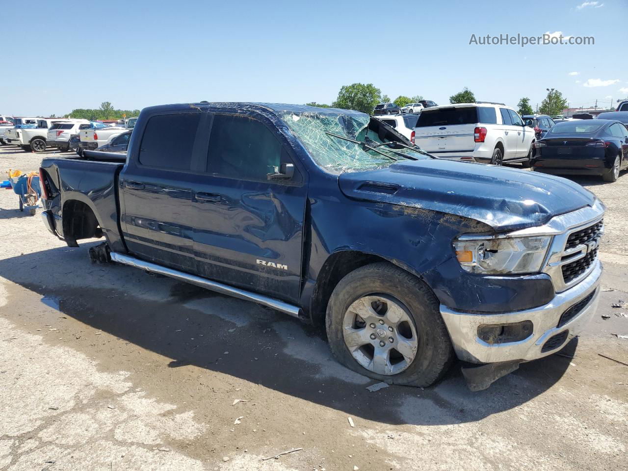 2022 Ram 1500 Big Horn/lone Star Синий vin: 1C6SRFFT4NN392579